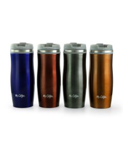 Mr. Coffee Kendrick 4 Piece Stainless Steel 10 Ounce Thermal Travel Tumbler Cup Set in Assorted Colors